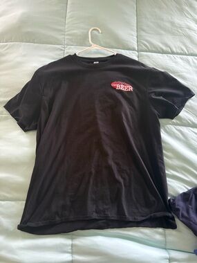 Men's Black Graphic Tee - 'Beer' Logo